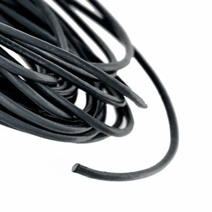 Rundt Læder Blonder Sort 3 Mm X 50 M 1 Rundt Læder Blonder Sort 3 Mm X 50 M