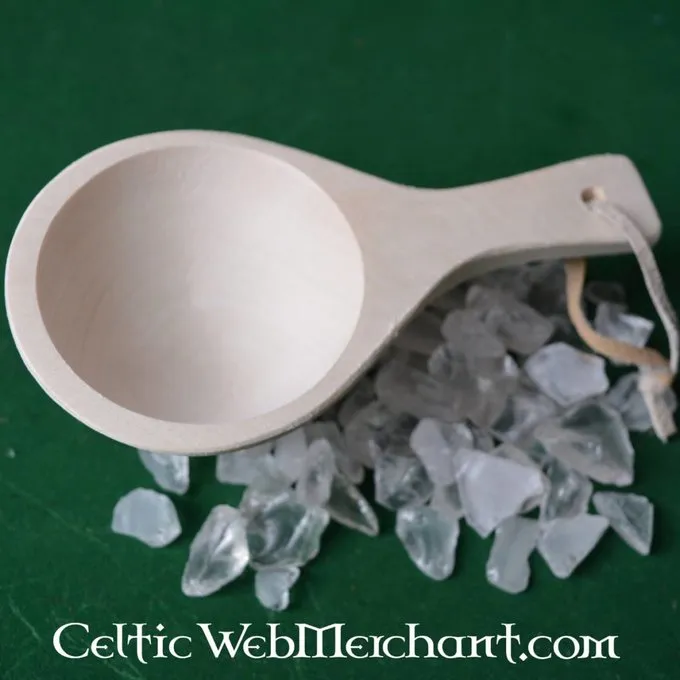 Serverings Ske Med Lædersnor 2 Serverings Ske Med Lædersnor - Billede 2