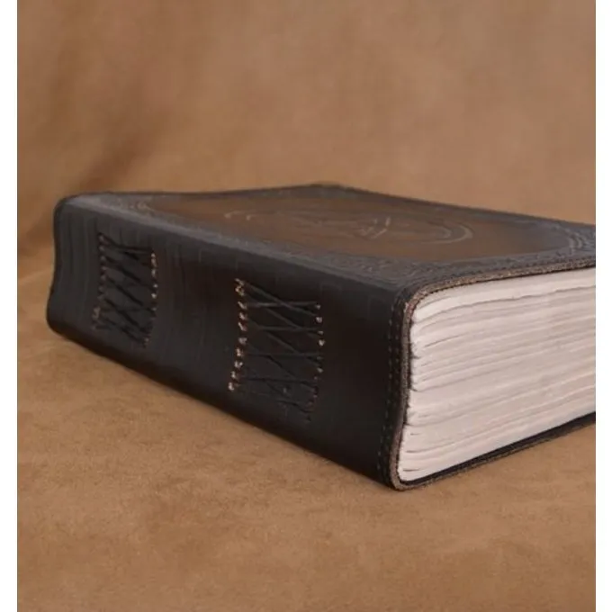 Sort Læder Bog Med Pentagram 2 Sort Læder Bog Med Pentagram - Billede 2