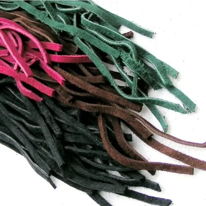 Suede Læder Blonde Blå 5 Mm X 1 M 1 Suede Læder Blonde Blå 5 Mm X 1 M