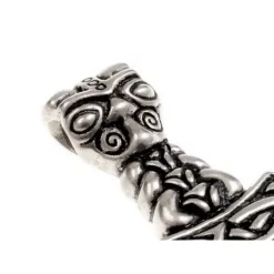 Thors Hammer Med Ulv Hoved, Forsølvede -Rustning Salgsbutik thors hammer med ulv hoved forsolvede 1