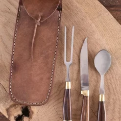 Træ Bestik Sæt Med Posen, Rustfrit Stål -Rustning Salgsbutik trae bestik saet med posen rustfrit stal 1