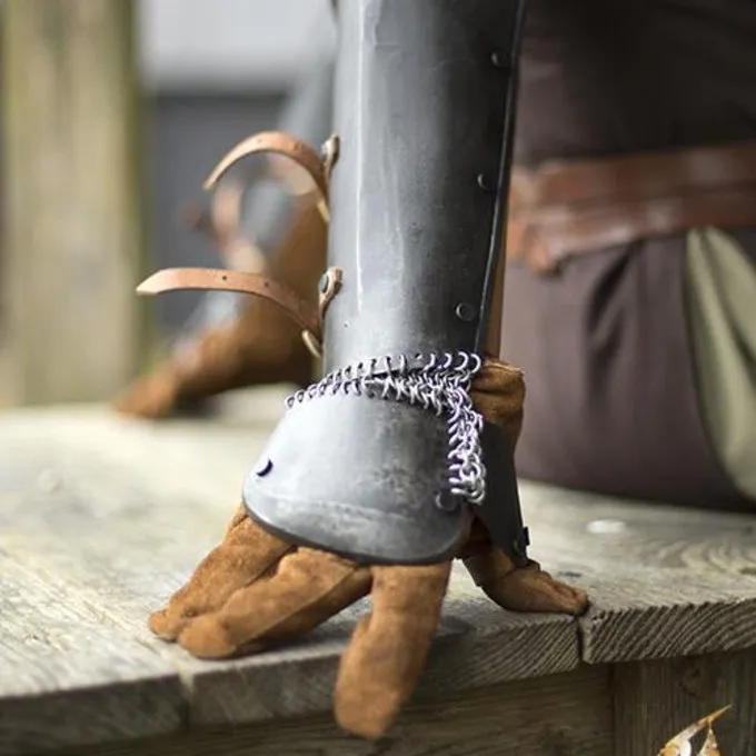 Epic Armoury Vambraces Med Chainmail, Patineret 2 Epic Armoury Vambraces Med Chainmail, Patineret - Billede 2
