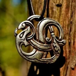 Viking Dragon Amulet Forsølvet