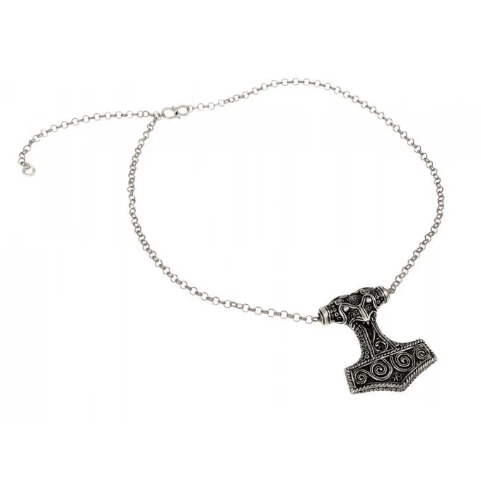 Viking Halskæde, Sølvfarvet 2 Viking Halskæde, Sølvfarvet - Billede 2