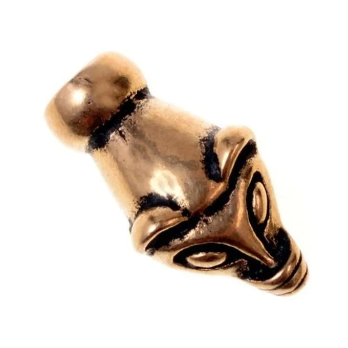 Viking Kæde Ende Væsel Hoved, Bronze, Pris Per Styk 2 Viking Kæde Ende Væsel Hoved, Bronze, Pris Per Styk - Billede 2