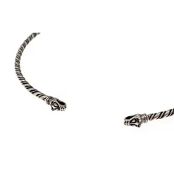 Viking Moment Med Ulv Hoveder, Forsølvede -Rustning Salgsbutik viking moment med ulv hoveder forsolvede 1