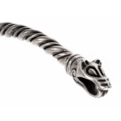 Viking Moment Med Ulv Hoveder, Forsølvede -Rustning Salgsbutik viking moment med ulv hoveder forsolvede 2