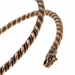 Viking øverste Armbånd Med Ulv Hoveder, Bronze -Rustning Salgsbutik viking overste armband med ulv hoveder bronze 1