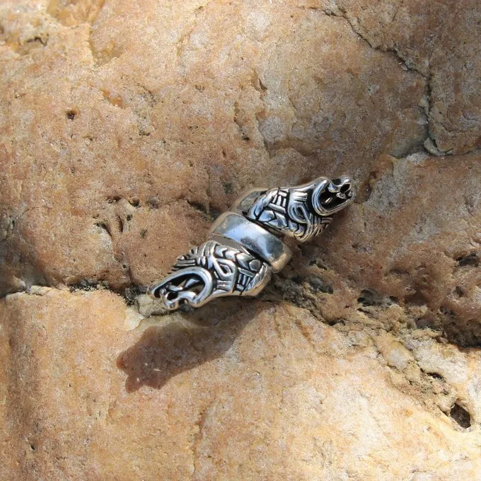 Viking Skæg Bead Hedeby, Forsølvede 3 Viking Skæg Bead Hedeby, Forsølvede - Billede 3