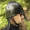Epic Armoury Viking Spangenhelm Med Chainmail, Mørk