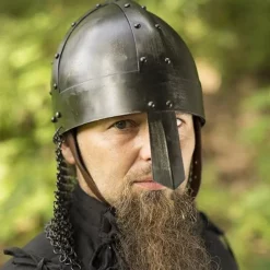 Epic Armoury Viking Spangenhelm Med Chainmail, Mørk -Rustning Salgsbutik viking spangenhelm med chainmail mork 2